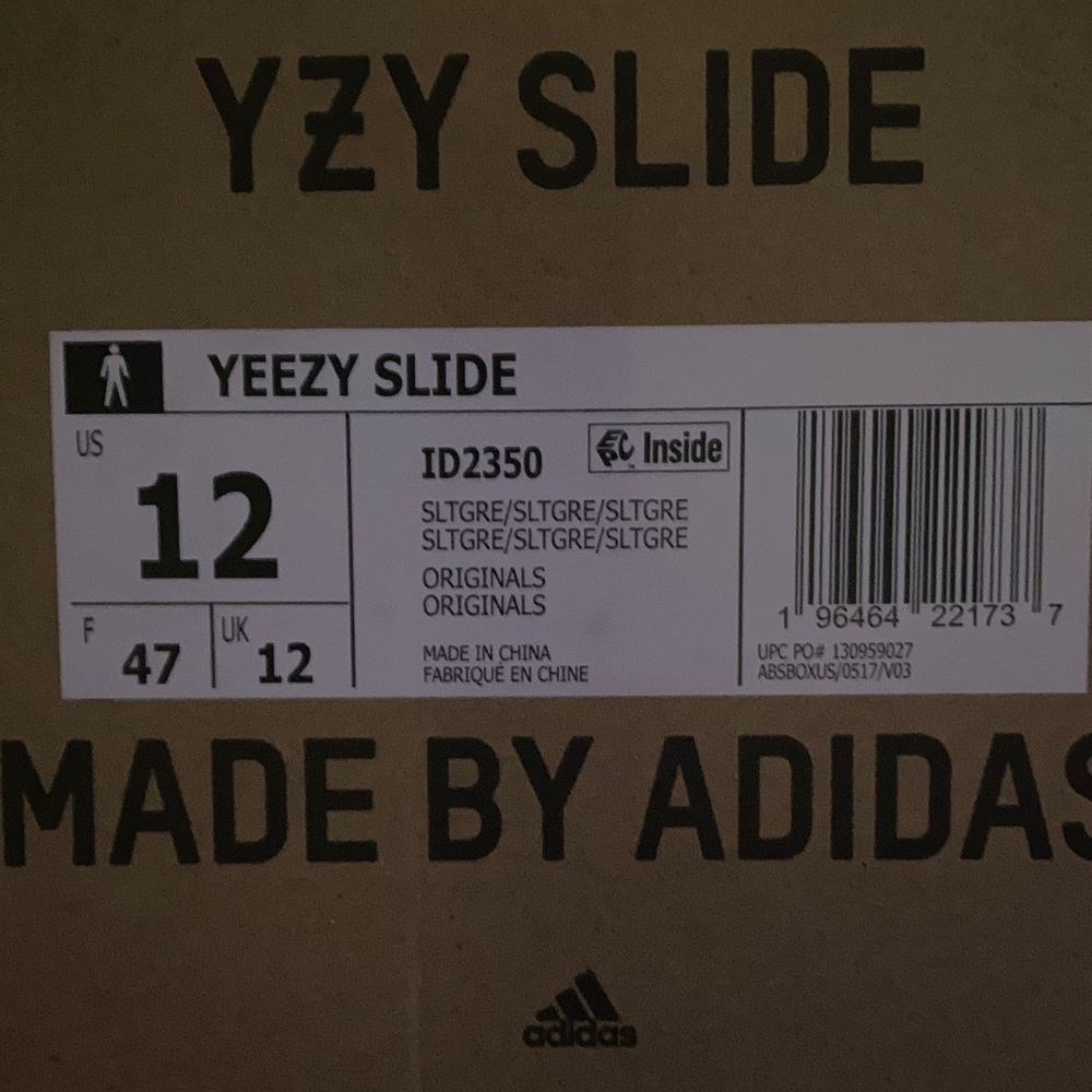 Adidas YZY Slide in Slate Gray